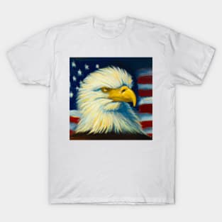 American Flag and Bald Eagle 5 T-Shirt